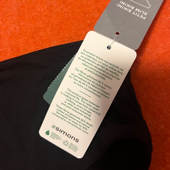 Black high rise bikini swimsuit bottom NWT - Picture 7 of 11